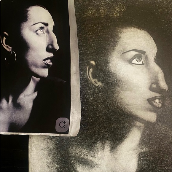 Striking Black and White Portrait Illustration